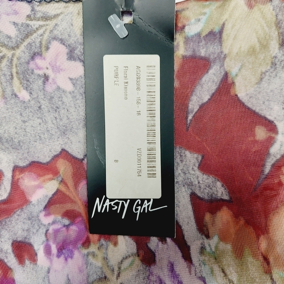 Diffuse Multicolor Bell Sleeve Tie Front Robe Sleepwear 3496 - Picture 7 of 9